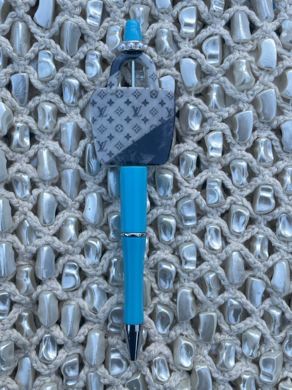 Luxury Blue Tote-Shaped Ballpoint Pen - Blue